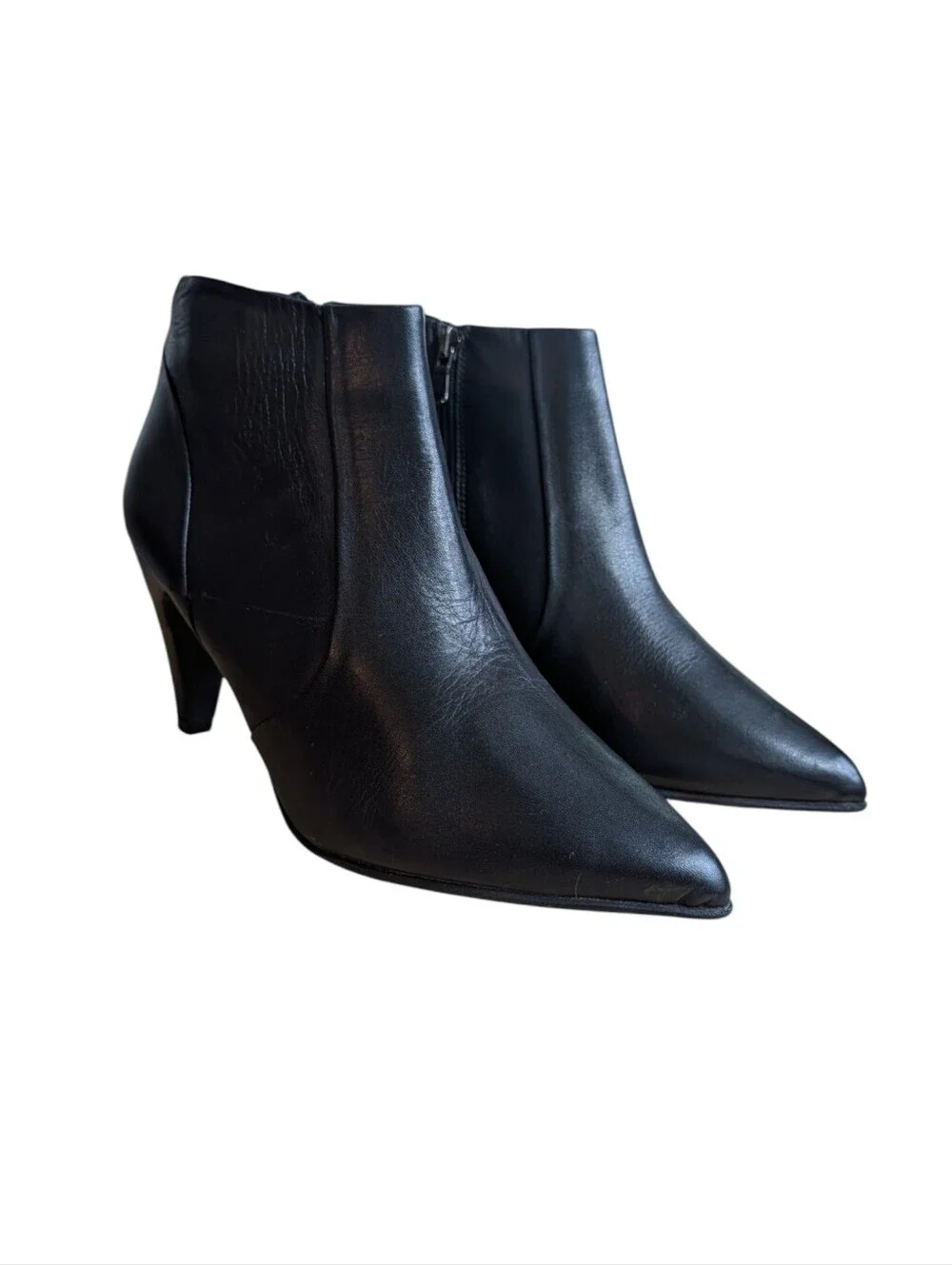 Fabianelli Italy Leather Pointed Toe Ankle Booties Heeled Boots EU 39/US 8.5